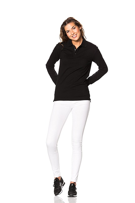 Langærmet stretch Poloshirt Økologisk - Billede 2
