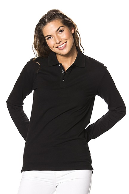 Langærmet stretch Poloshirt Økologisk - Billede 3