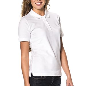 Økologisk Figursyet poloshirt til kvinder - Billede 4