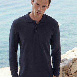 Premium Langærmet Poloshirt