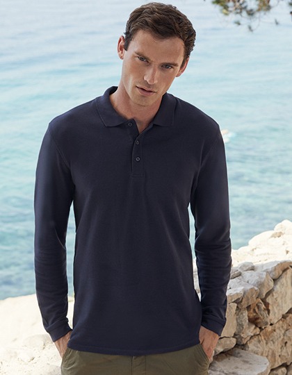Premium Langærmet Poloshirt