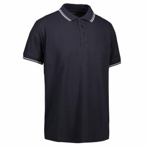 Herre stretch contrast poloshirt - Billede 3