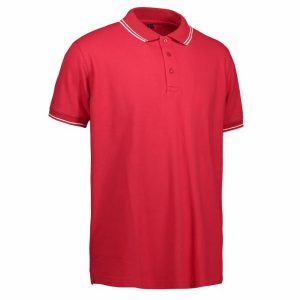 Herre stretch contrast poloshirt - Billede 4