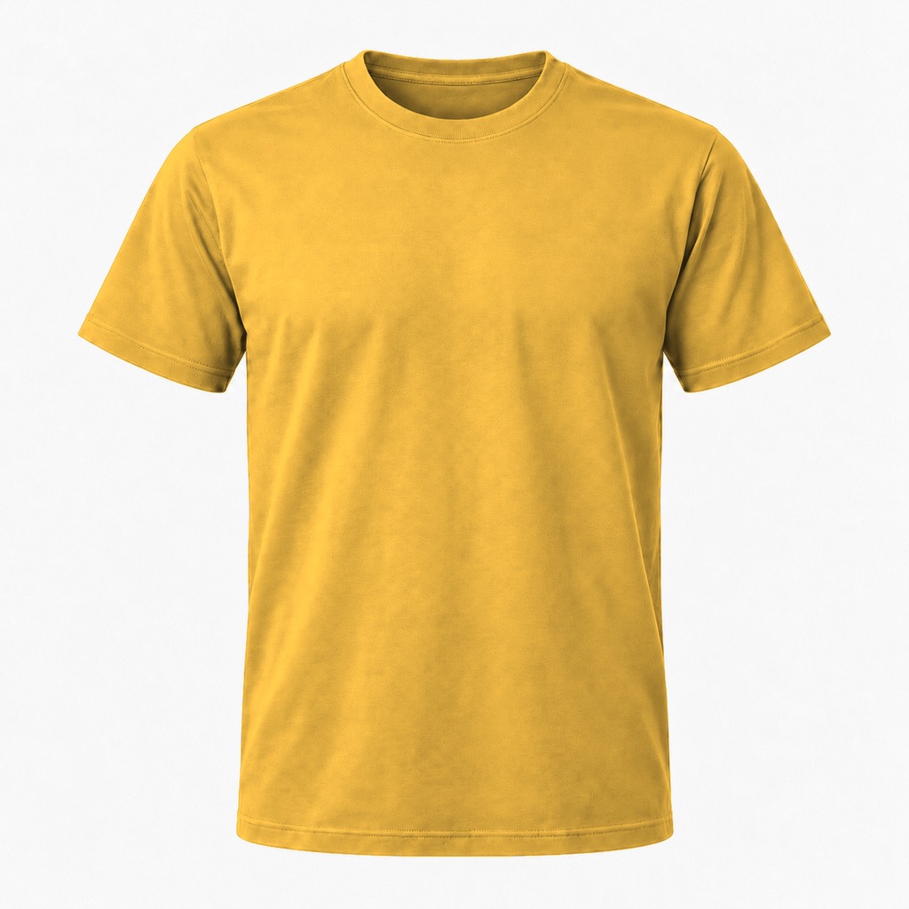 Gyldengul T-shirt, farve #E4B042