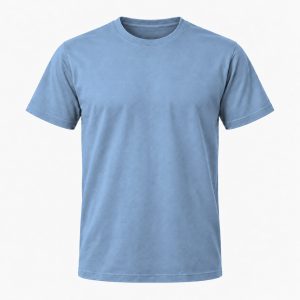 Støvet lyseblå T-shirt, farve #819FC2