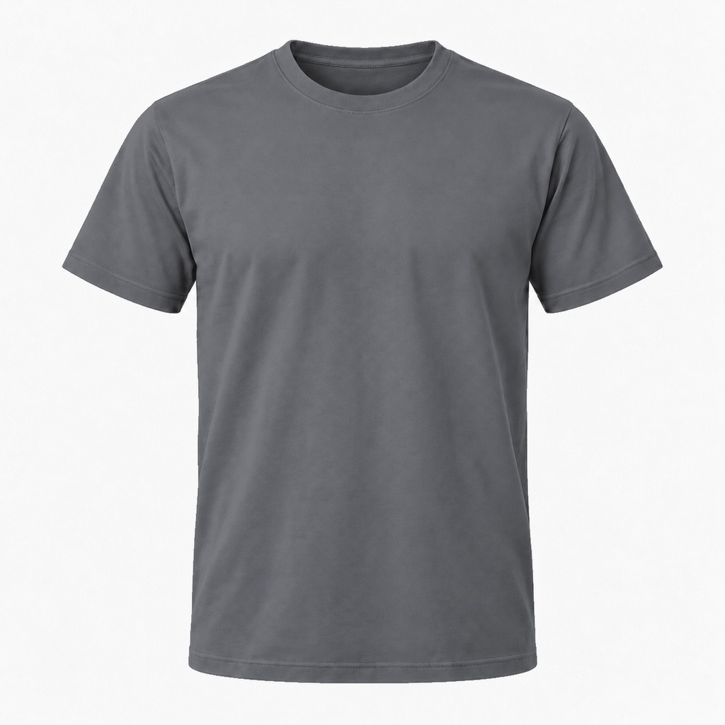 Grå T-shirt, farve #66676C