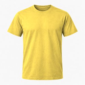 Solgul T-shirt, farve #F0D159