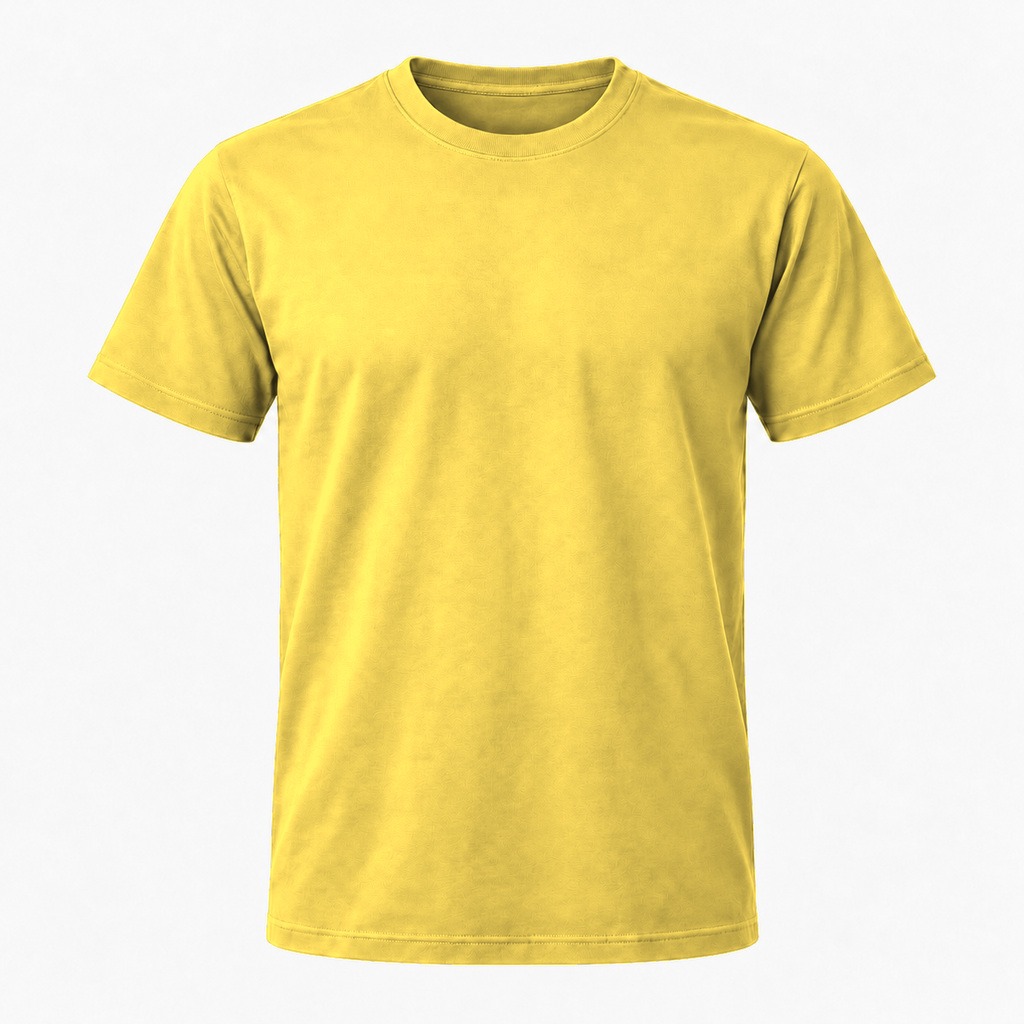 Solgul T-shirt, farve #F0D159