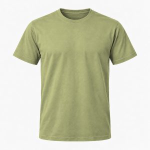Oliven T-shirt, farve #A4A774