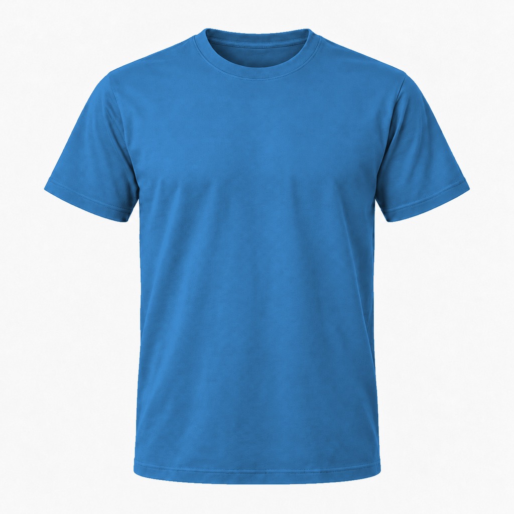 Klar blå T-shirt, farve #3375B0