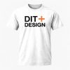Hvid T-shirt, farve #FFFFFF